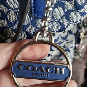 Coach Navy and Gray Signature Crossbody/Shoulder  Bag